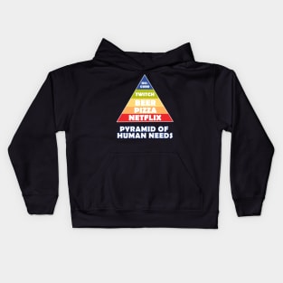 Pyramid of Human Needs Kids Hoodie